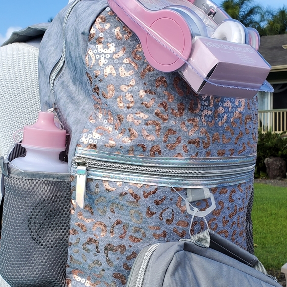 NWT L2D 5PC BACKPACK SET Glitter Sequin - Picture 9 of 17